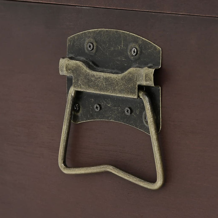 Treasure Chest With Latches Dark Brown 79.5X39.5X39.5 Cm Plywood Abobpan