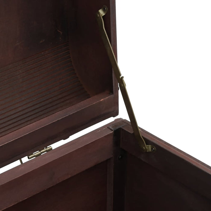 Treasure Chest With Latches Dark Brown 79.5X39.5X39.5 Cm Plywood Abobpan