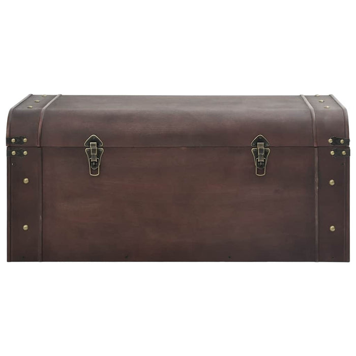 Treasure Chest With Latches Dark Brown 90X50X39.5 Cm Plywood Abobpak