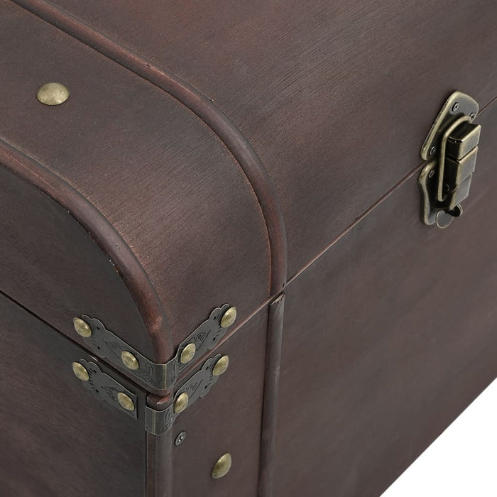 Treasure Chest With Latches Dark Brown 110X50X39.5 Cm Plywood Abobppb