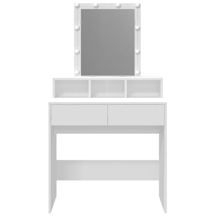 Dressing Table With Led White 80X41X144.5 Cm Nanoin