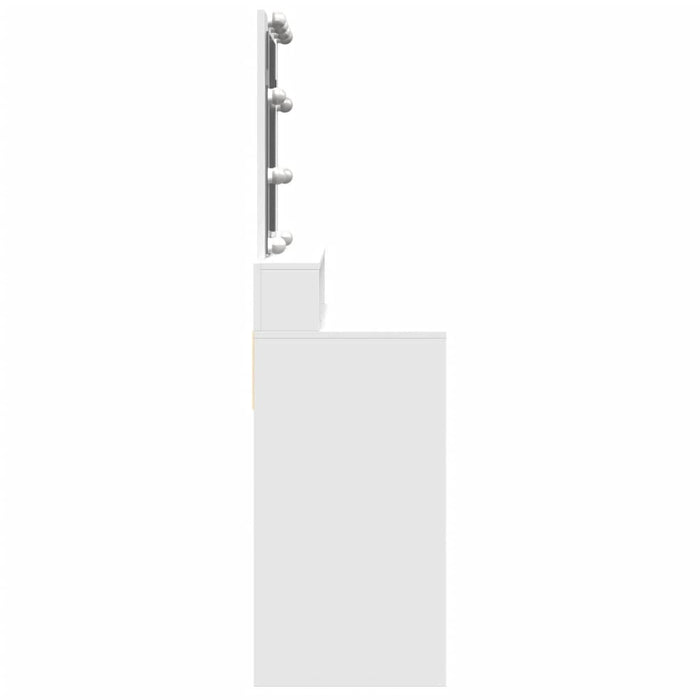 Dressing Table With Led White 80X41X144.5 Cm Nanoin