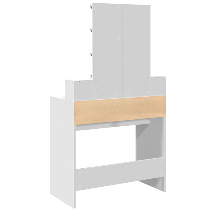 Dressing Table With Led White 80X41X144.5 Cm Nanoin