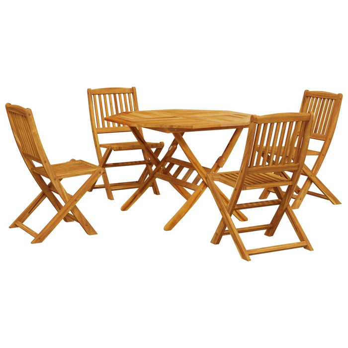 5 Piece Folding Garden Dining Set Solid Wood Acacia Txkpxak