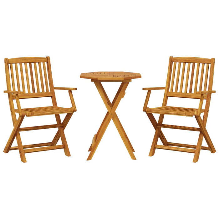 3 Piece Folding Bistro Set Solid Wood Acacia Txkpxpb