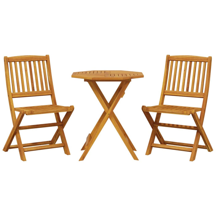 3 Piece Folding Bistro Set Solid Wood Acacia Txkpxpt