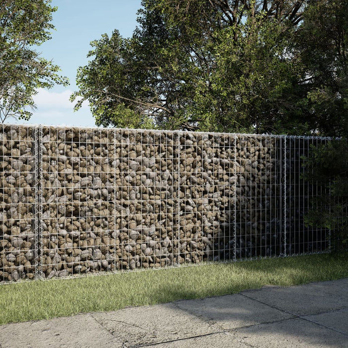 Gabion Basket With Cover 200X50X100 Cm Galvanised Iron Txkpoat
