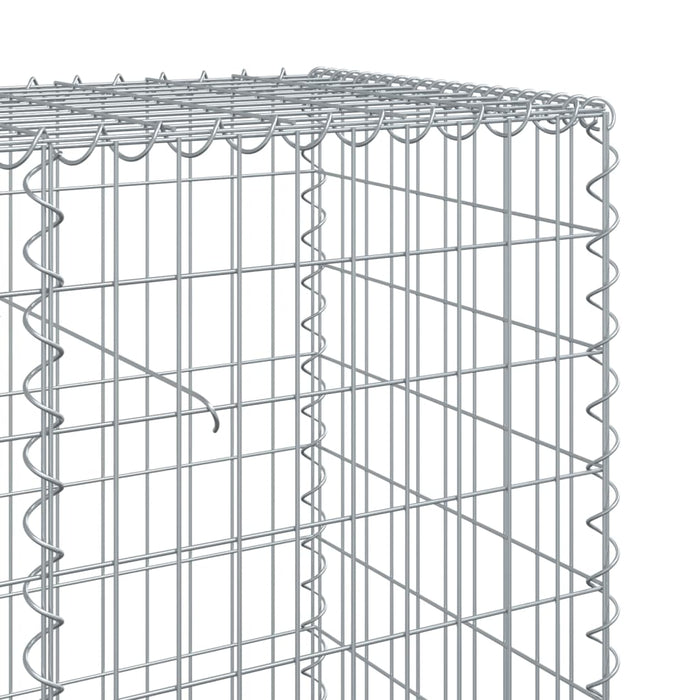 Gabion Basket With Cover 500X50X100 Cm Galvanised Iron Txkpoal