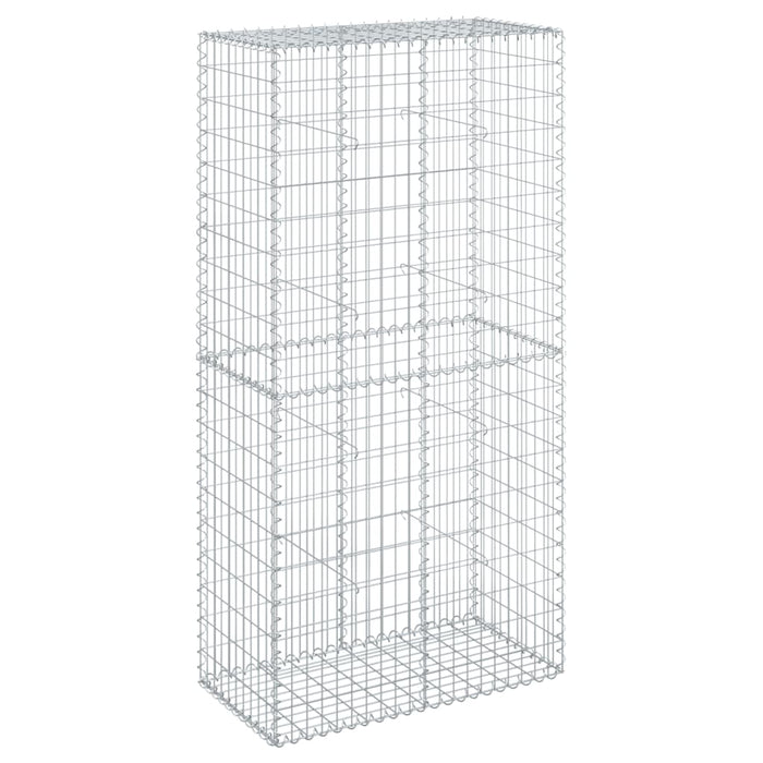 Gabion Basket With Cover 100X50X200 Cm Galvanised Iron Txkpoll