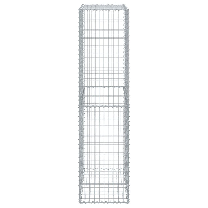 Gabion Basket With Cover 100X50X200 Cm Galvanised Iron Txkpoll
