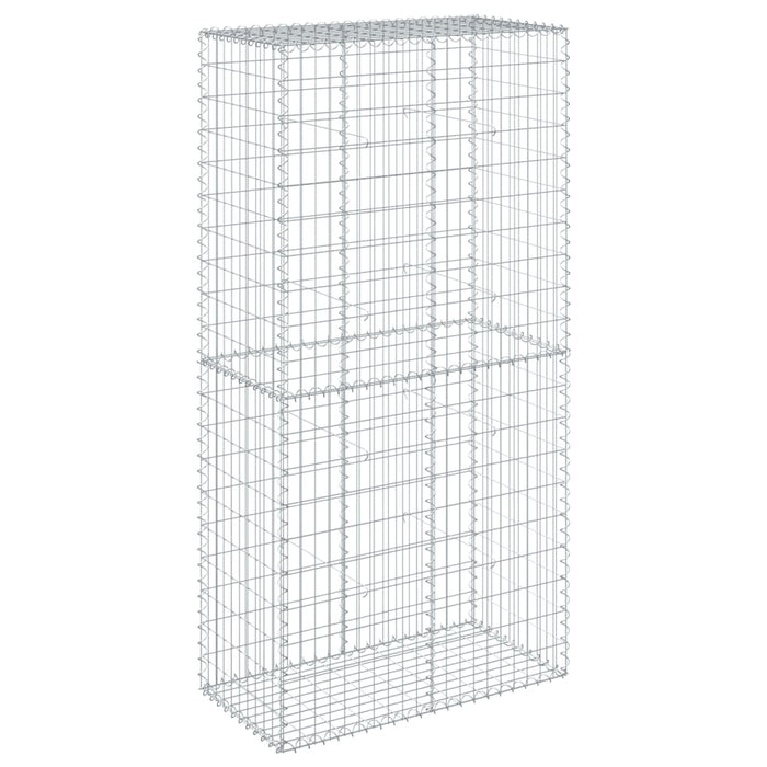 Gabion Basket With Cover 100X50X200 Cm Galvanised Iron Txkpoll