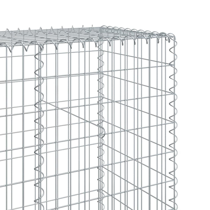 Gabion Basket With Cover 100X50X200 Cm Galvanised Iron Txkpoll