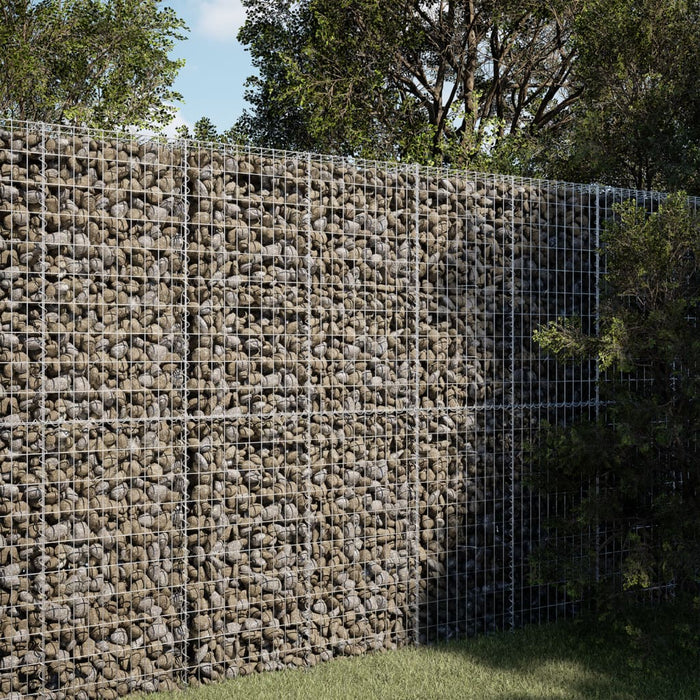 Gabion Basket With Cover 100X50X200 Cm Galvanised Iron Txkpoll