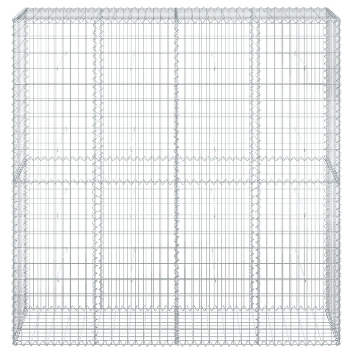 Gabion Basket With Cover 200X50X200 Cm Galvanised Iron Txkpoli