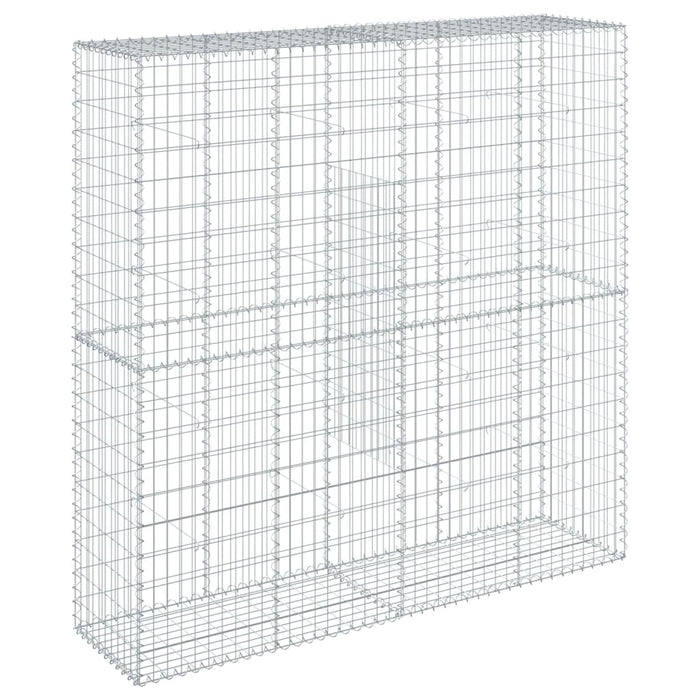 Gabion Basket With Cover 200X50X200 Cm Galvanised Iron Txkpoli