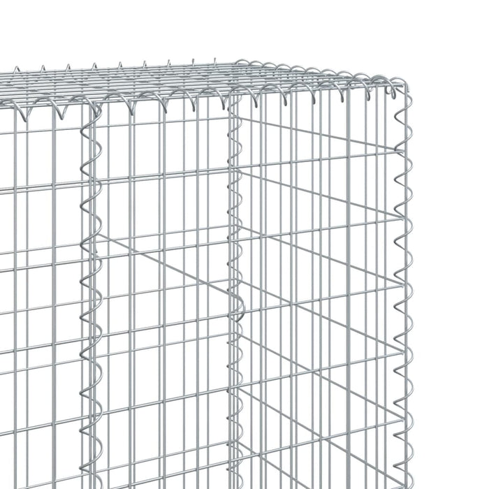 Gabion Basket With Cover 200X50X200 Cm Galvanised Iron Txkpoli