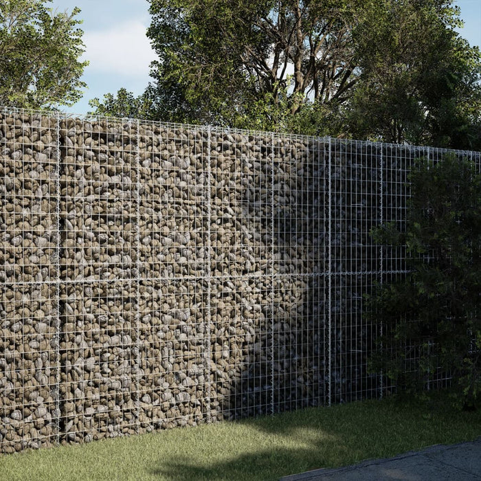 Gabion Basket With Cover 200X50X200 Cm Galvanised Iron Txkpoli