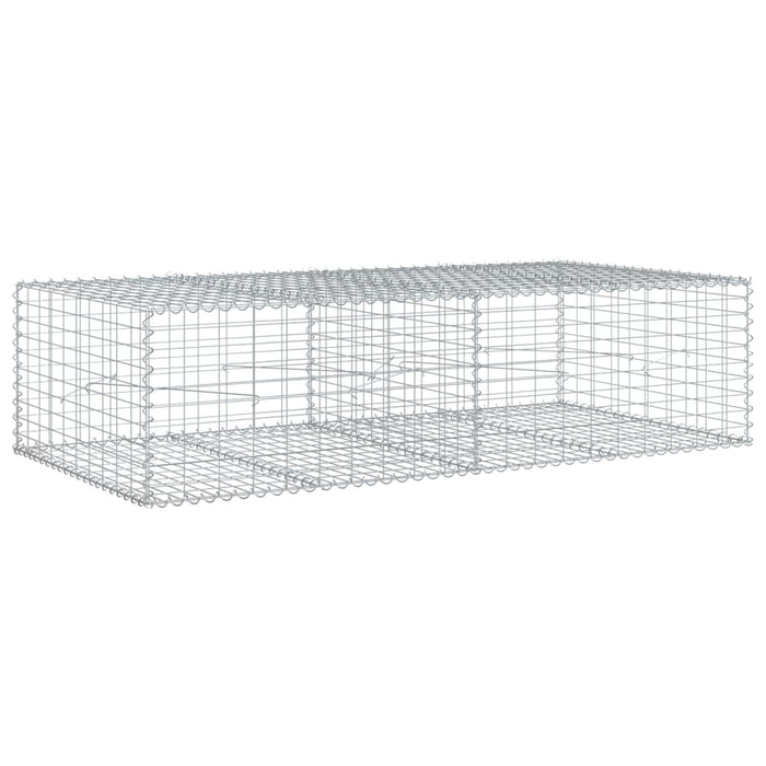 Gabion Basket With Cover 200X100X50 Cm Galvanised Iron Txkpoik