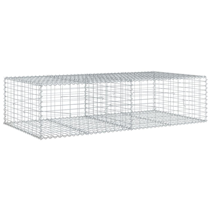 Gabion Basket With Cover 200X100X50 Cm Galvanised Iron Txkpoik
