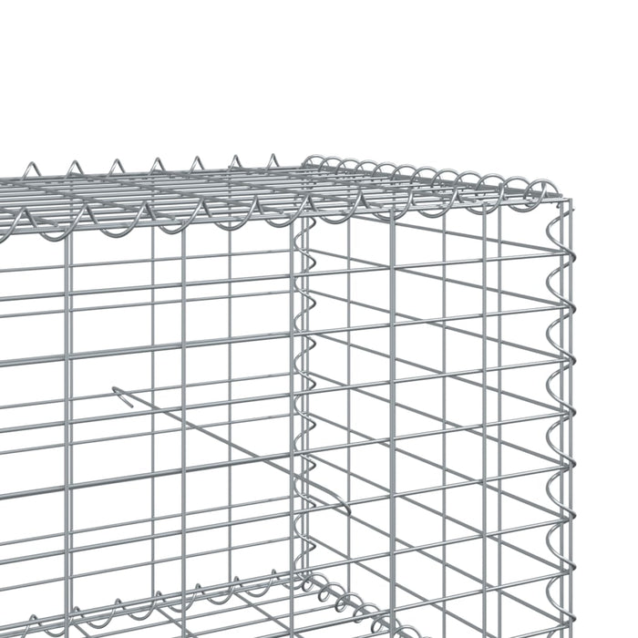 Gabion Basket With Cover 200X100X50 Cm Galvanised Iron Txkpoik