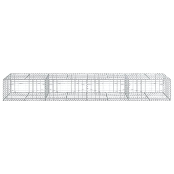 Gabion Basket With Cover 400X100X50 Cm Galvanised Iron Txkpono