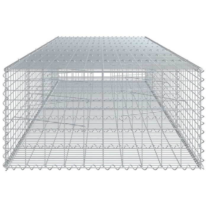 Gabion Basket With Cover 400X100X50 Cm Galvanised Iron Txkpono