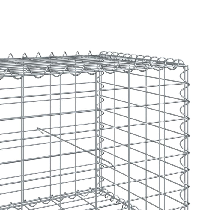 Gabion Basket With Cover 400X100X50 Cm Galvanised Iron Txkpono