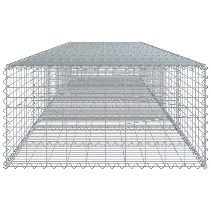 Gabion Basket With Cover 500X100X50 Cm Galvanised Iron Txkponx