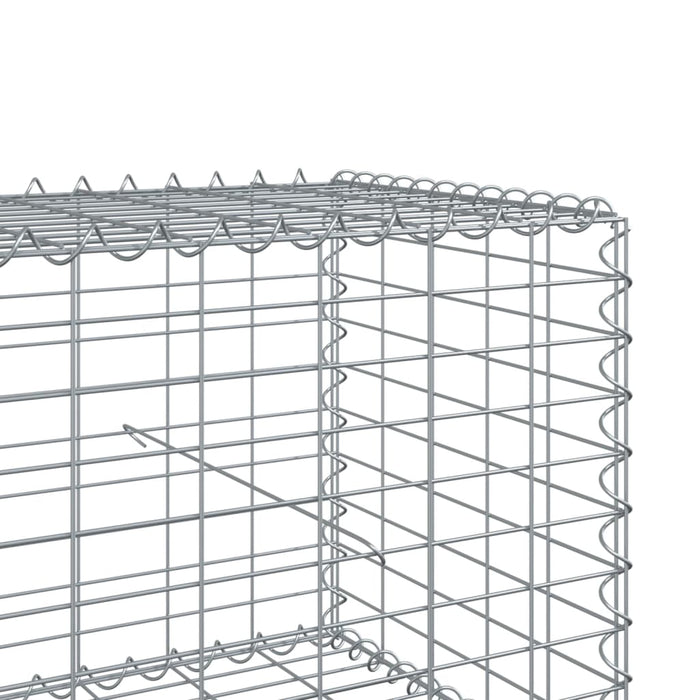 Gabion Basket With Cover 500X100X50 Cm Galvanised Iron Txkponx