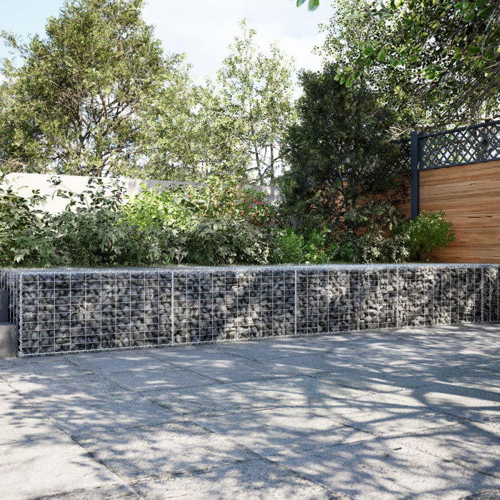 Gabion Basket With Cover 500X100X50 Cm Galvanised Iron Txkponx