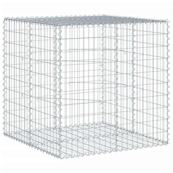 Gabion Basket With Cover 100X100X100 Cm Galvanised Iron Txkpokb