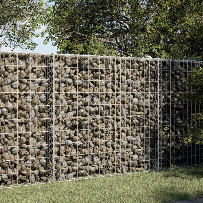 Gabion Basket With Cover 100X100X100 Cm Galvanised Iron Txkpokb