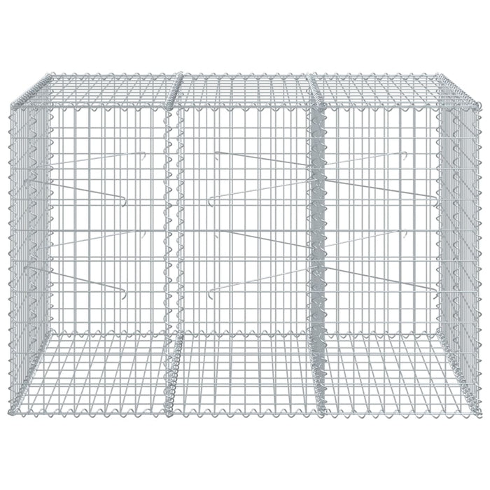 Gabion Basket With Cover 150X100X100 Cm Galvanised Iron Txkpoko