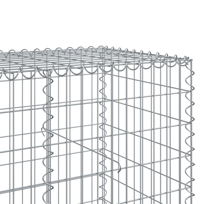 Gabion Basket With Cover 150X100X100 Cm Galvanised Iron Txkpoko