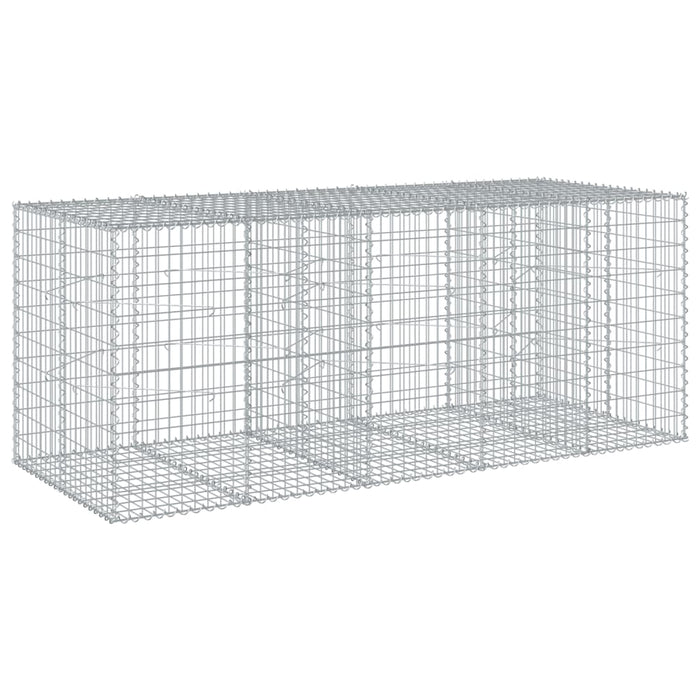 Gabion Basket With Cover 250X100X100 Cm Galvanised Iron Txkpokt