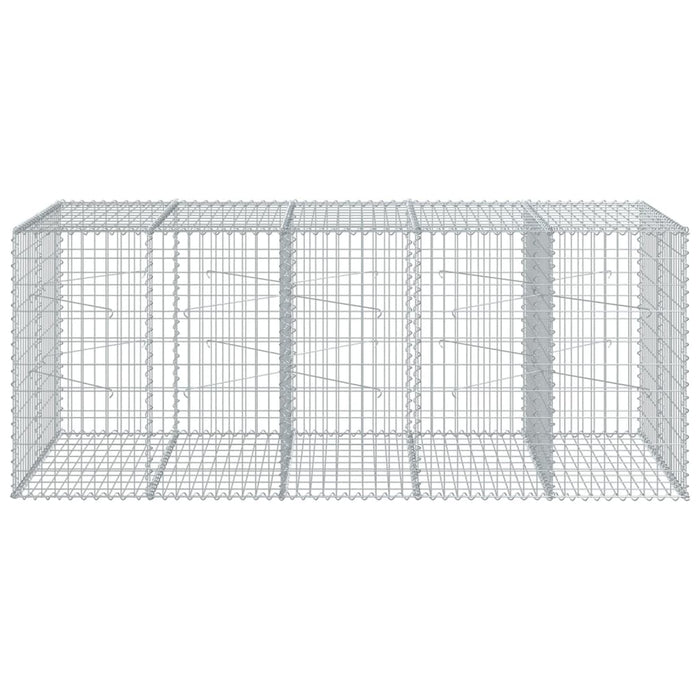 Gabion Basket With Cover 250X100X100 Cm Galvanised Iron Txkpokt
