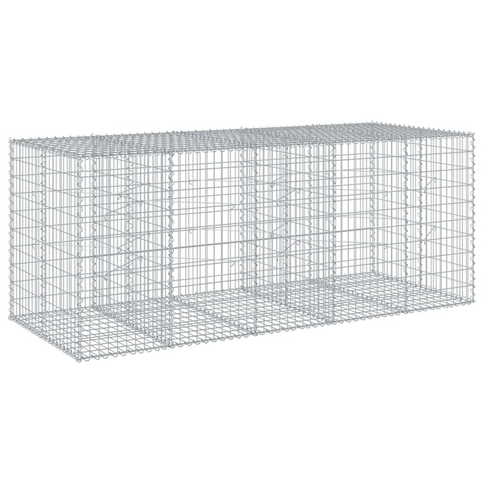 Gabion Basket With Cover 250X100X100 Cm Galvanised Iron Txkpokt