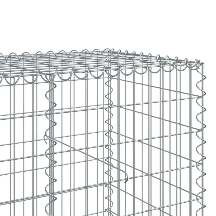 Gabion Basket With Cover 250X100X100 Cm Galvanised Iron Txkpokt