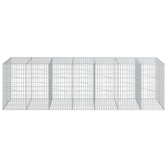 Gabion Basket With Cover 350X100X100 Cm Galvanised Iron Txkpokp