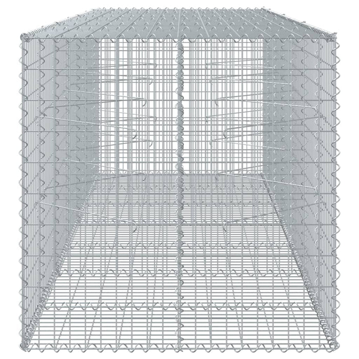 Gabion Basket With Cover 350X100X100 Cm Galvanised Iron Txkpokp
