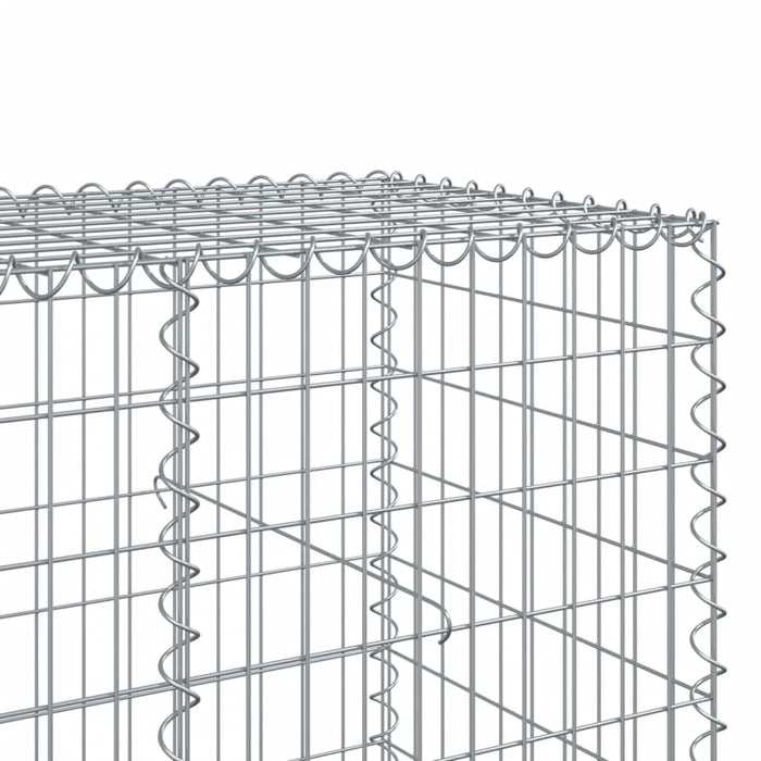 Gabion Basket With Cover 350X100X100 Cm Galvanised Iron Txkpokp