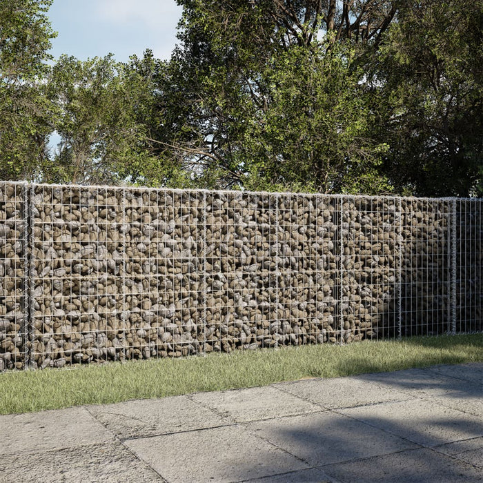 Gabion Basket With Cover 350X100X100 Cm Galvanised Iron Txkpokp