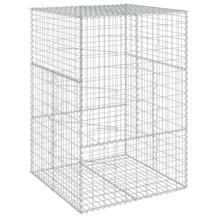 Gabion Basket With Cover 100X100X150 Cm Galvanised Iron Txkpxot