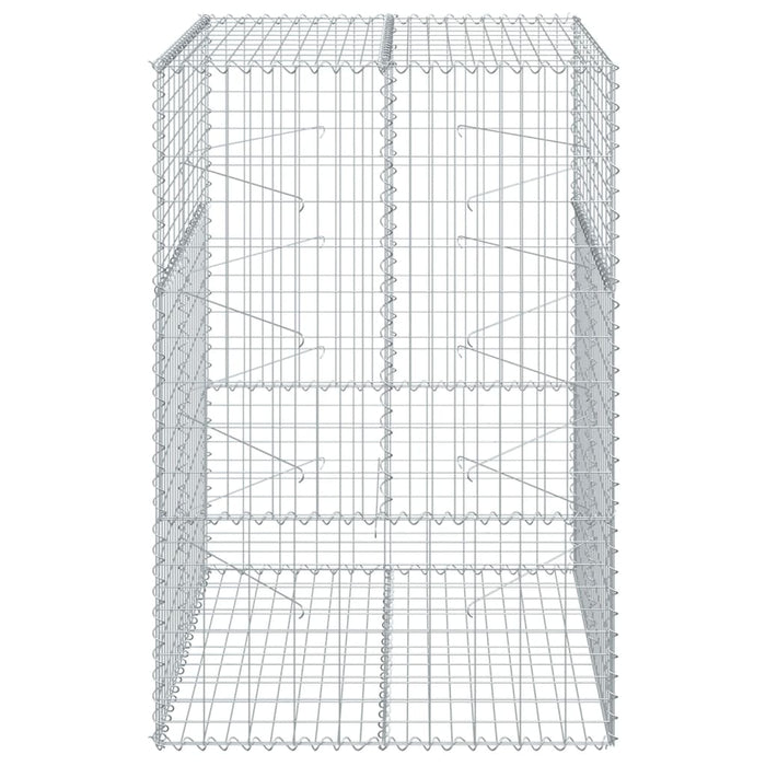 Gabion Basket With Cover 100X100X150 Cm Galvanised Iron Txkpxot