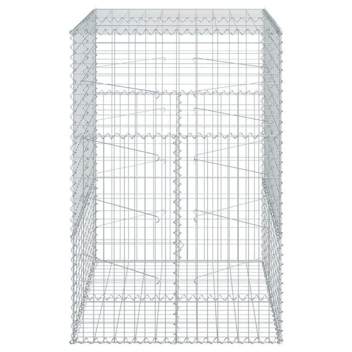 Gabion Basket With Cover 100X100X150 Cm Galvanised Iron Txkpxot
