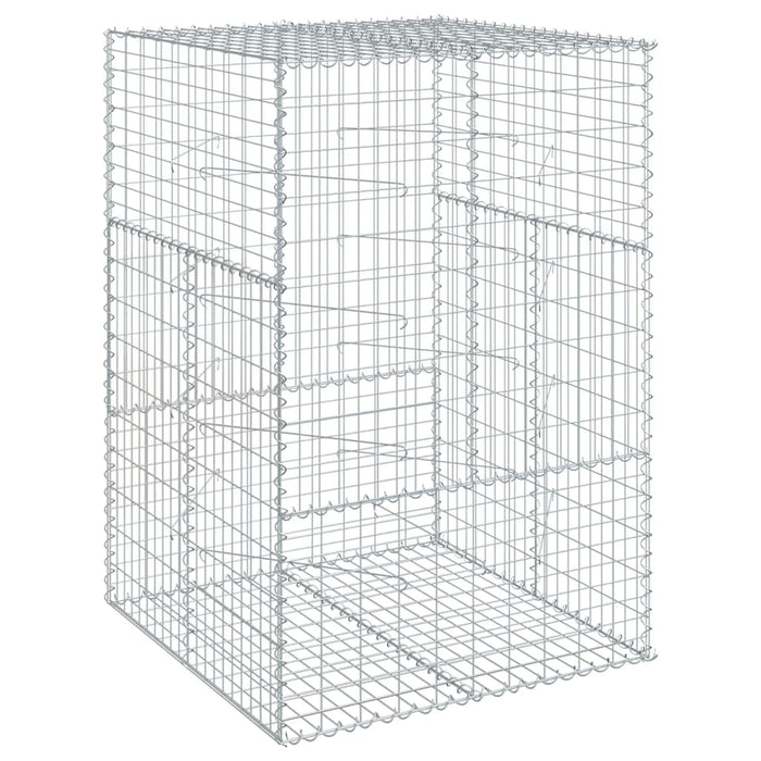 Gabion Basket With Cover 100X100X150 Cm Galvanised Iron Txkpxot