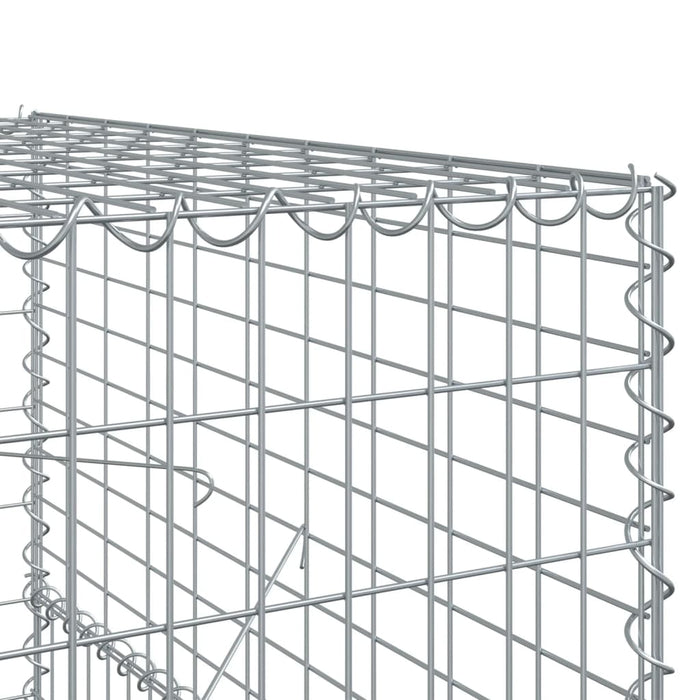 Gabion Basket With Cover 100X100X150 Cm Galvanised Iron Txkpxot