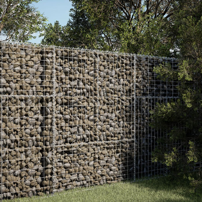 Gabion Basket With Cover 100X100X150 Cm Galvanised Iron Txkpxot