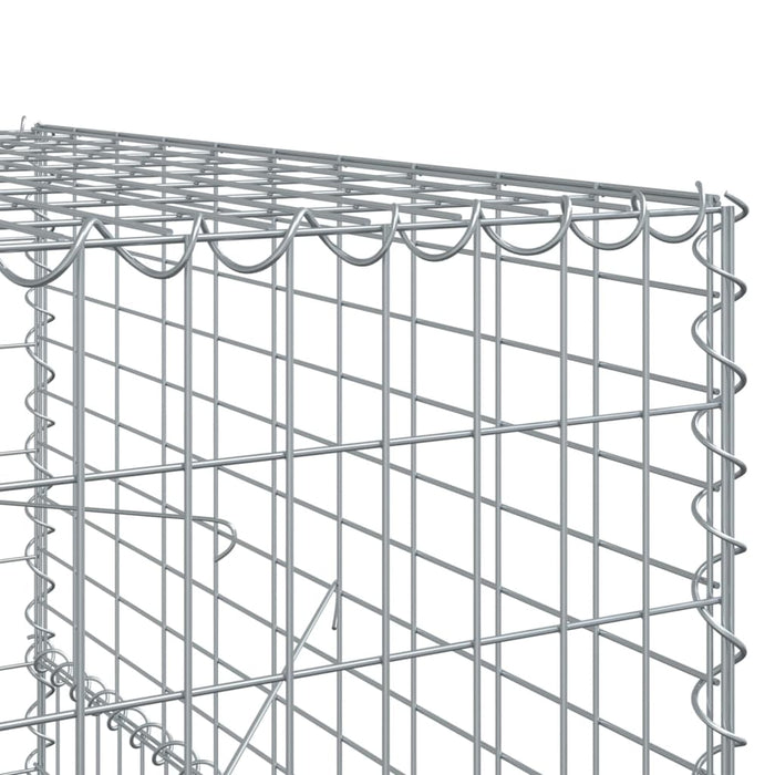Gabion Basket With Cover 200X100X150 Cm Galvanised Iron Txkpxoa