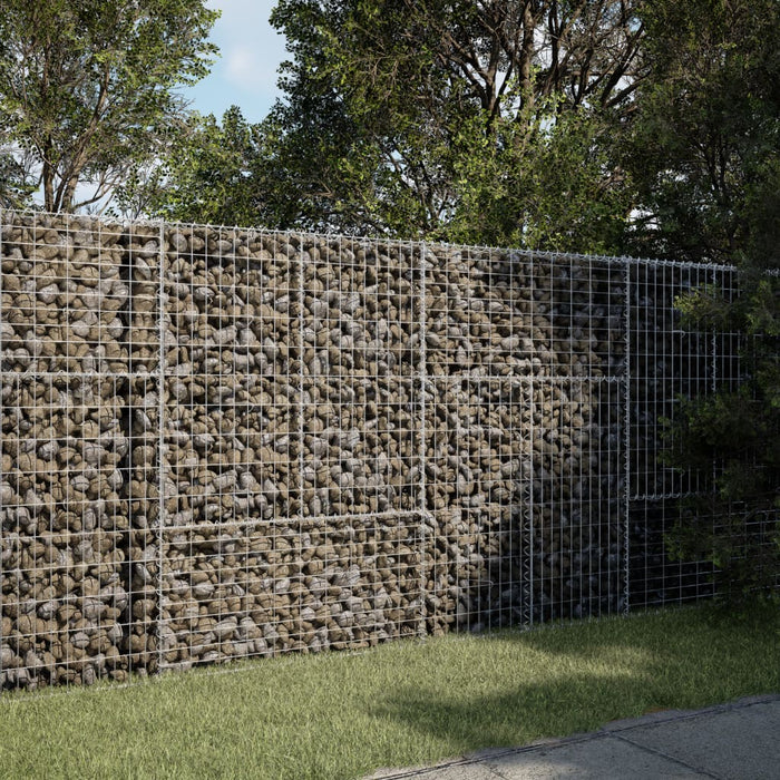 Gabion Basket With Cover 200X100X150 Cm Galvanised Iron Txkpxoa